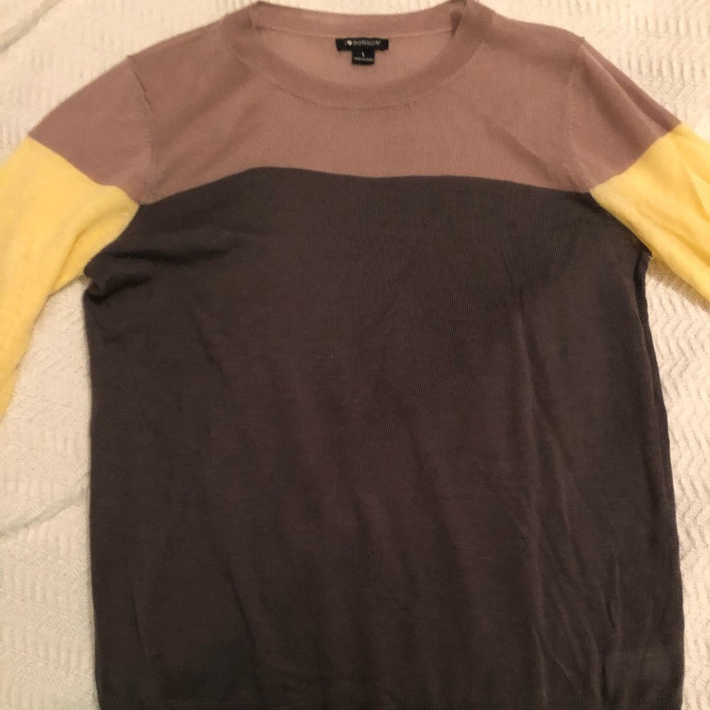 I heart Ronson colorblock summer sweater